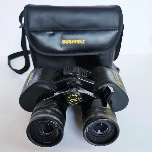 Vintage Bushnell 7-15X35 Binoculars 300 ft at 1000 yds AT7X 13-7016 wCase 1430