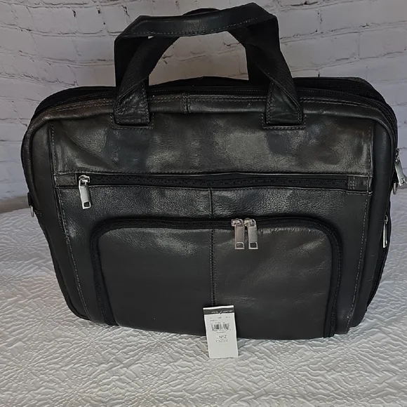 Wilsons Leather Black Laptop‎ Bag