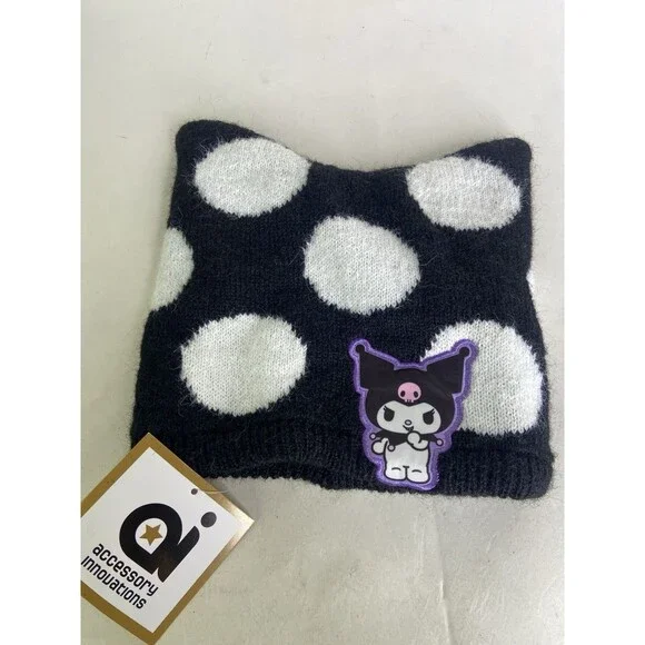 Sanrio Kuromi Hello Kitty & Friends Fleece Lined Knit Beanie Hat Cap OSFM