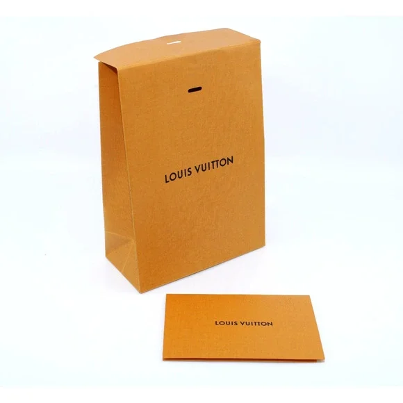 Authentic LOUIS VUITTON Paper Shopping Envelope Bag + Card 8.5” x 6” x 3”