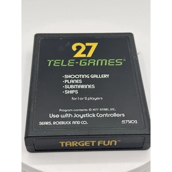 Vintage 27 Tele-Games Target Fun Video Game For Atari 2600 1977 Untested