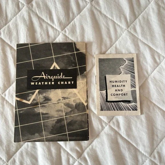 1947 Airguide Barometer Instruction Pamphlet Weather Chart F3 Humidity Health
