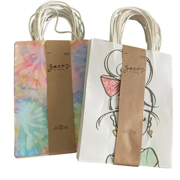 24 Craft Bags Tie Dye Patterns and Headshots