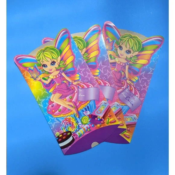 Set of 3 Vintage Lisa Frank 90's Y2k Candy Fairy Paper Gift Boxes‎