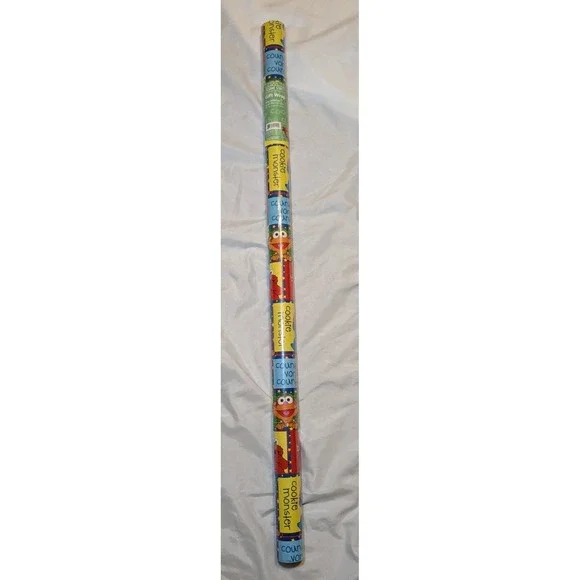 Vintage 2005 Sesame Street Gift Wrap/Wrapping Paper 2.5 FtBy 5 Ft (12.5‎ Sq Ft)