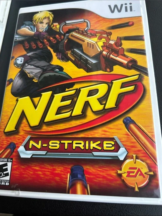 Bundle of three games Wii Hot wheels track attack Nerf N strike Lego Batman