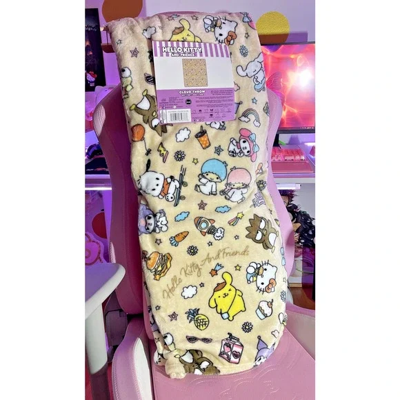 Hello Kitty & Friends Throw Blanket 60”x70” My Melody 2024 Sanrio Cloud Soft