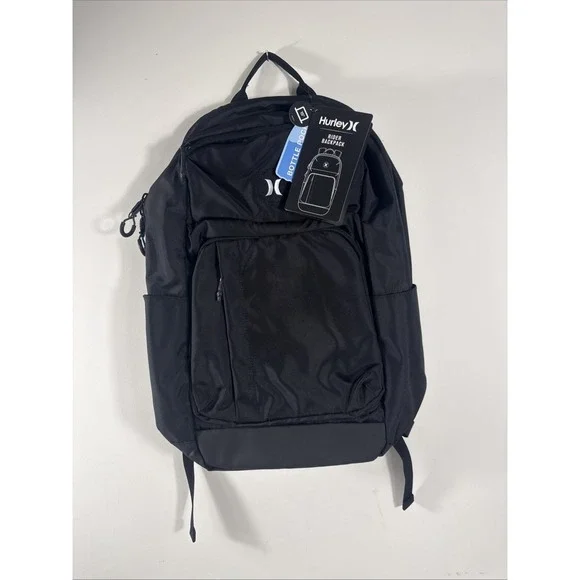 Hurley‎ Rider Black Backpack Scratch Resistant Valuables Pocket Laptop