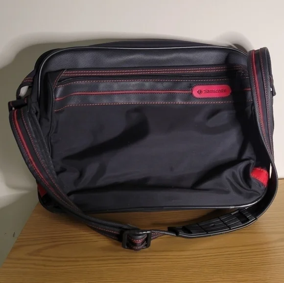 Samsonite Men's Black & Red Computer/Laptop Bag - Excellent Condition