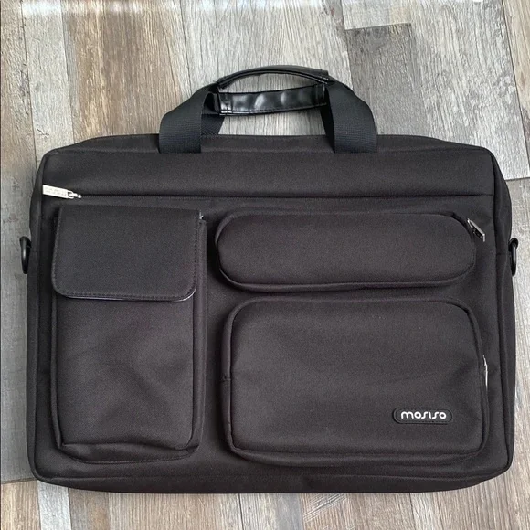 Black Laptop Bag with Durable Material and Professional Design