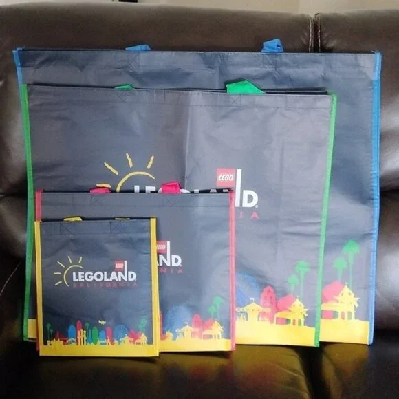 Legoland California Gift Bags, Set of 4: Small, Medium, Large & Extra Large