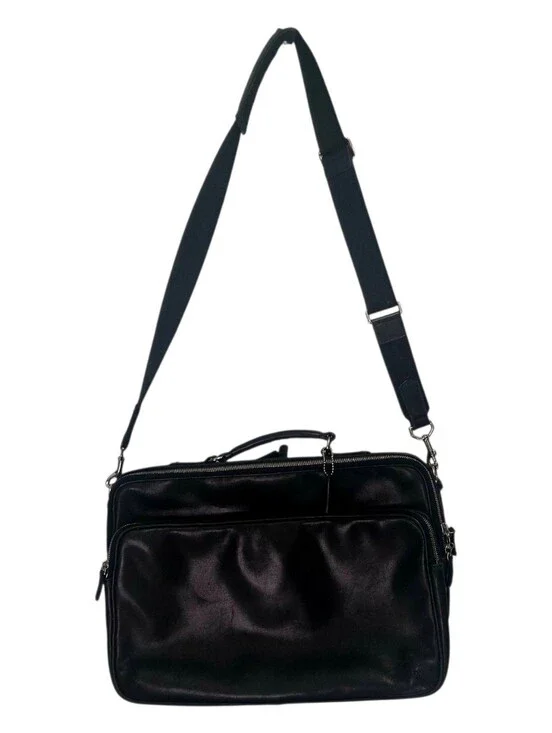 Coach Black Leather Laptop Bag Brief Case