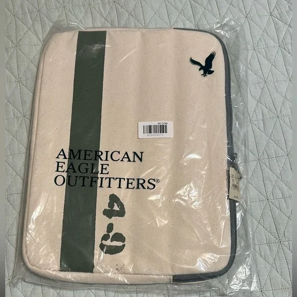 American Eagle Outfitters Tan and Green Laptop Bag
