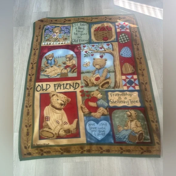 By Collections ETC Throw Blanket Plush Bears Size 51