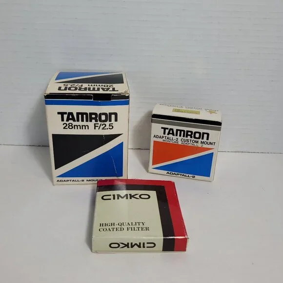 Tamron 28mm F/2.5 & Adaptall 2 Custom Mount w/ Cimko High Quality Coated Filter