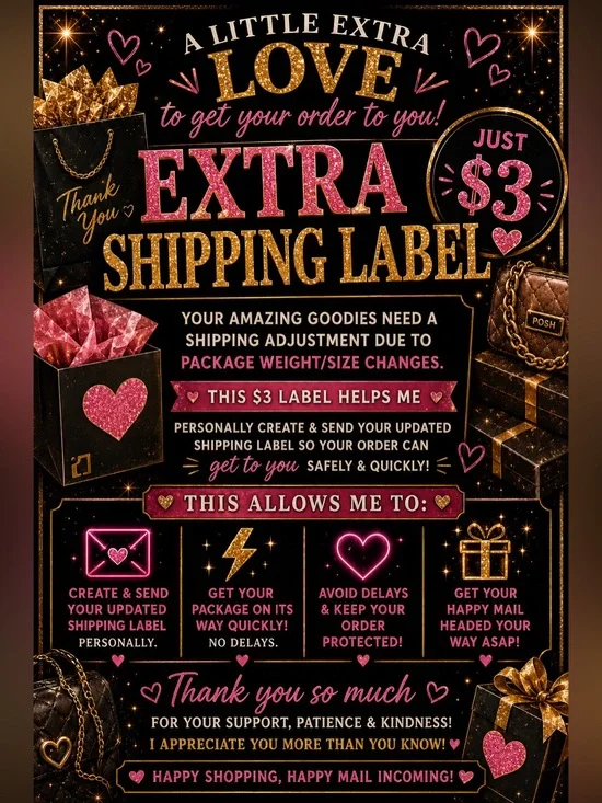 ⭐ Extra Shipping Label $3 | Package Weight Adjustment & Delivery Update
