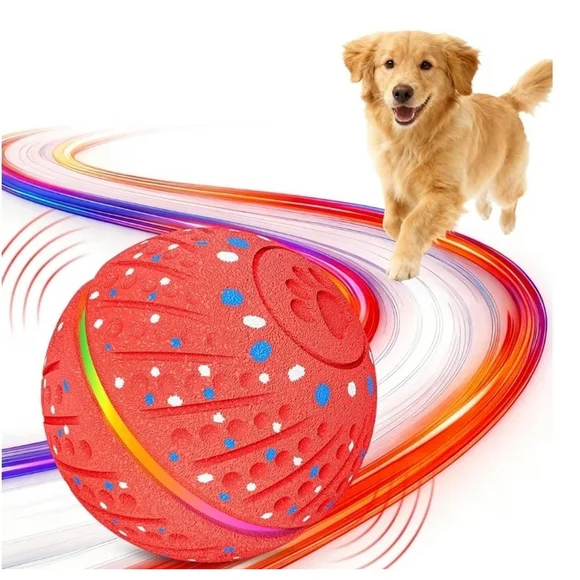Interactive Dog Toys Ball - Smart Moving Bouncing Dog Ball with Colorful Lights
