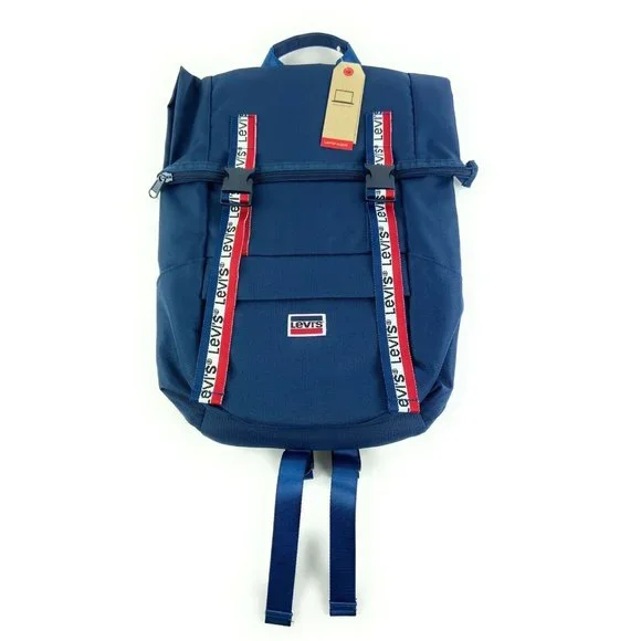 Levi's Padded Laptop Sleeve Navy Blue Backpack Size OS