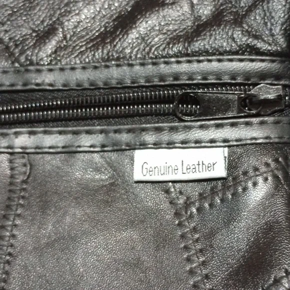 Elegant Black Genuine Leather Laptop Bag