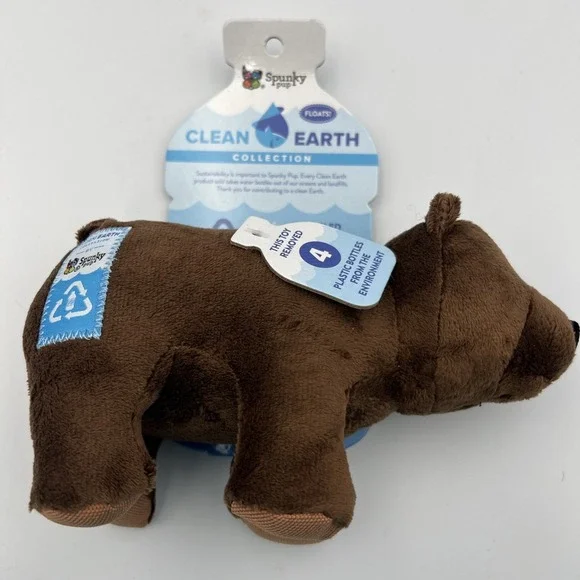 Spunky Pup Clean Earth Brown Bear Large‎ Dog Toy