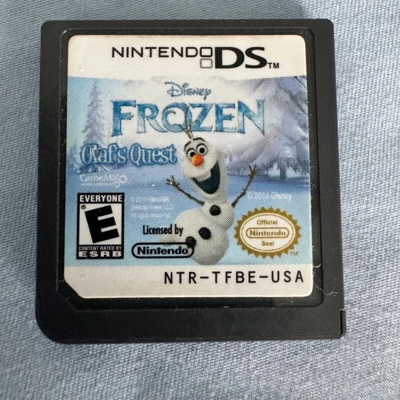 Disney Frozen Olaf's Quest Nintendo DS Game Cartridge Only no case Authentic Kid