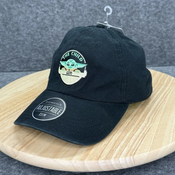 STAR WARS The Child Grogu Dad Hat‎ OSFM Black Adjustable Baseball Cap Bioworld