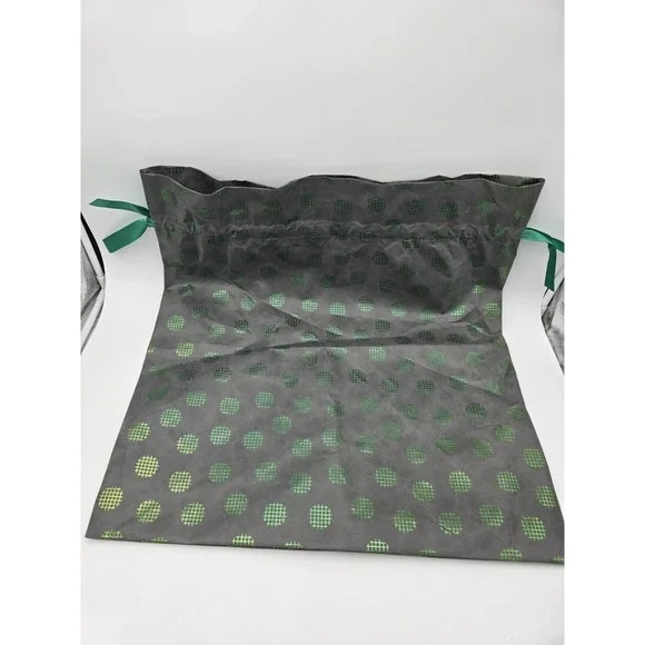 Large Amazon Gift Bag‎ Draw String Style, Gray And Green