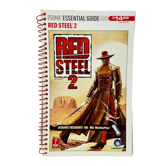 Prima Essential Guide Red Steel 2 Video Game Spiral Bound Wii Hack Slash FPS