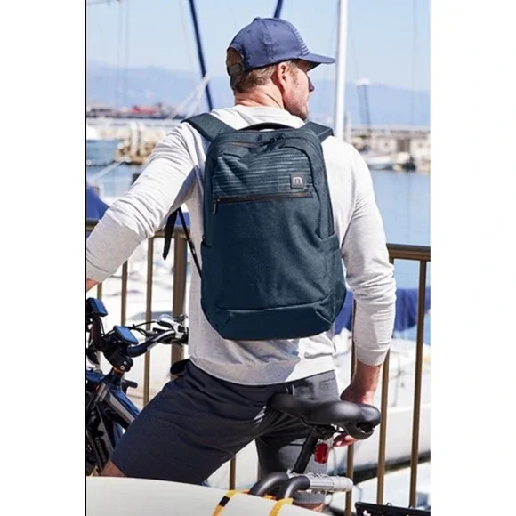 TravisMathew Approach Backpack TMB100 Golf Blue Laptop‎ Compartment Company Logo