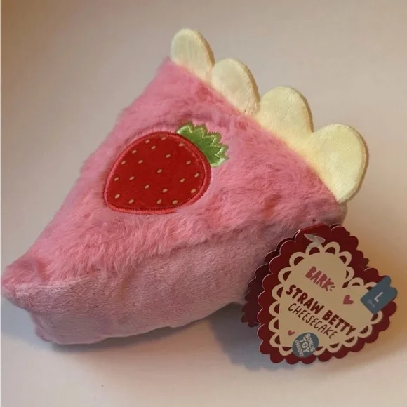 Bark Box Straw Betty‎ Cheesecake Plus L Dog Toy NWT Crinkle Squeak Rip-n-Reveal