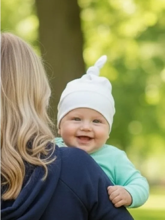 3/$9 NWOT American Apparel Organic Cotton Baby Hats - White