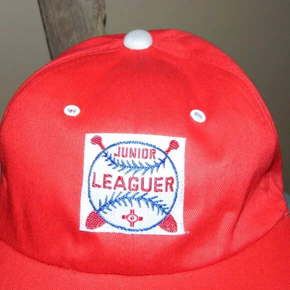 Vintage Junior Leaguer Baseball Cap Hat Size L (C-17)