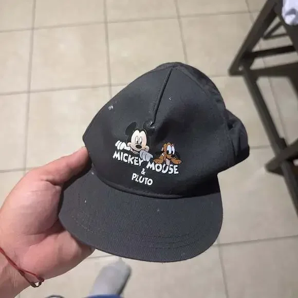 Mickey Mouse & Pluto Kids Baseball Cap - Adjustable Gray Hat