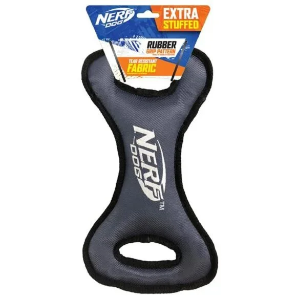 Rubber/Nylon Extra Stuffed Plush Infinity Chew & Tug Dog Toy 12.5