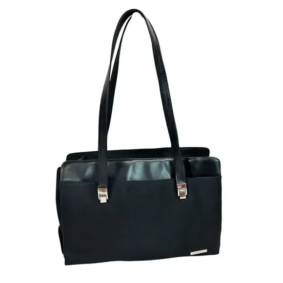 Rosetti Crossbody Computer Messenger Bag Multiple Compartments Black