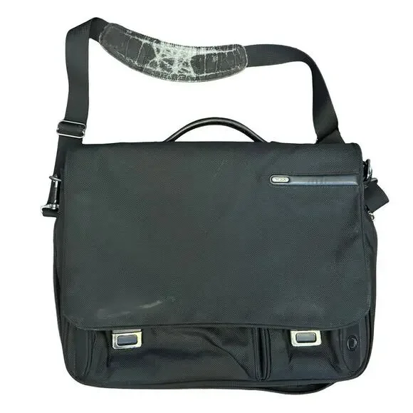 TUMI Alpha 26193D4 Laptop Briefcase Messenger Bag Black Shoulder Strap work bag