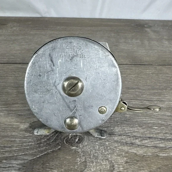 South Bend Oreno Matic 1130 Automatic Fly Fishing Reel With Line, Works
