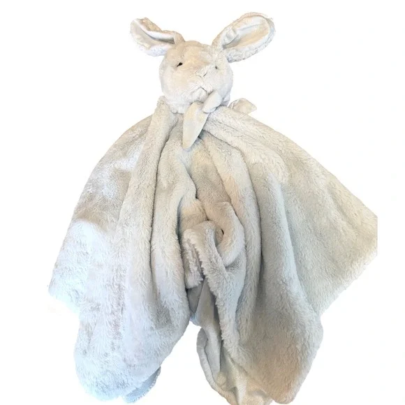 Mon Lapin Baby Security Blanket Blue Plush Bunny Rabbit‎ Faux Fur Lovey 30x30