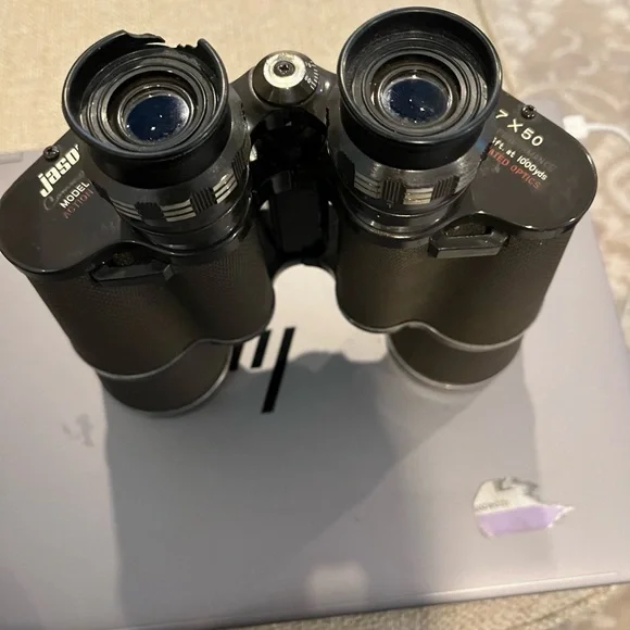 Vintage Binoculars 7x50 Black Compact Optical Viewer