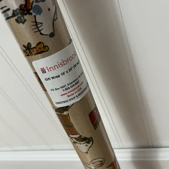 New Holiday Wrapping Paper Dogs & Cats Christmas Woof & Meow 16