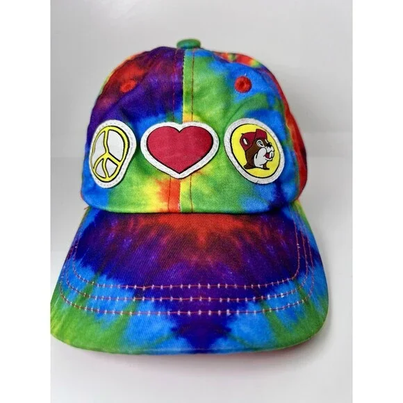 Buc-ee's Tie Dye Mesh Snapback Toddler Hat Cap With‎ SPF, Peace-Love-Buccee
