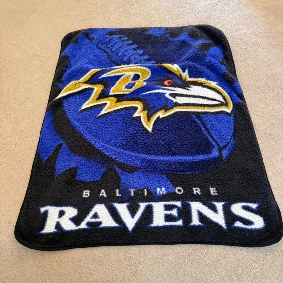 Baltimore Ravens Blanket 48x60 Purple Sherpa Fleece The Northwest Company