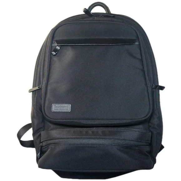 HARTMANN Minimalist Backpack Business Travel Laptop Airplane Flight Black Nylon