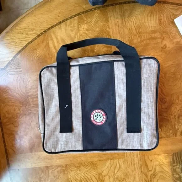Stylish Tan and Black Laptop Bag