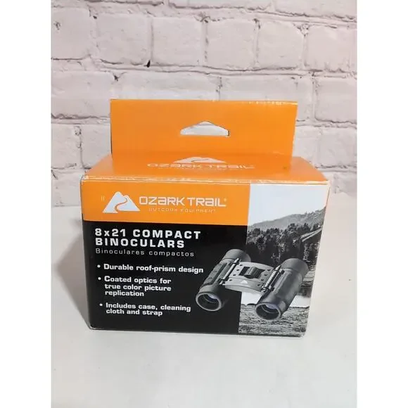 Ozark Trail 8x21 Compact Mini Binoculars With Case new in box