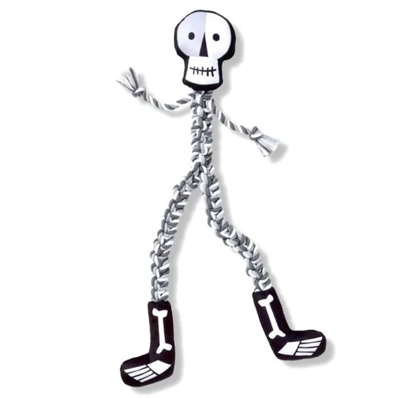Hyde & Eek Target Halloween Skeleton with Long Rope XL Dog Tug Toy