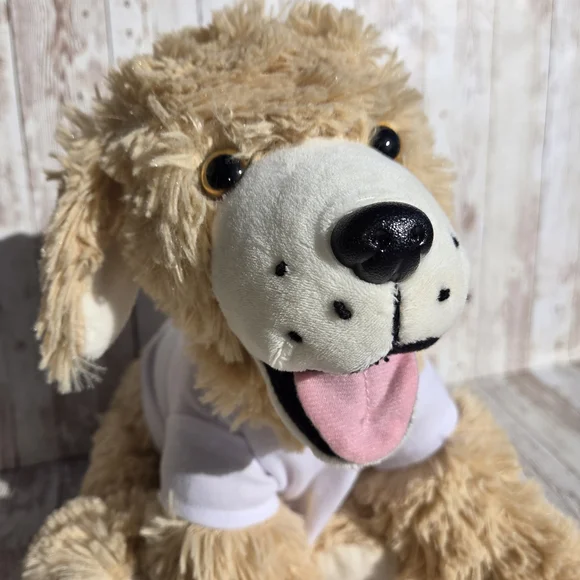 Labrador Retriever Puppy Plush Tan White Soft Stuffed Animal 14