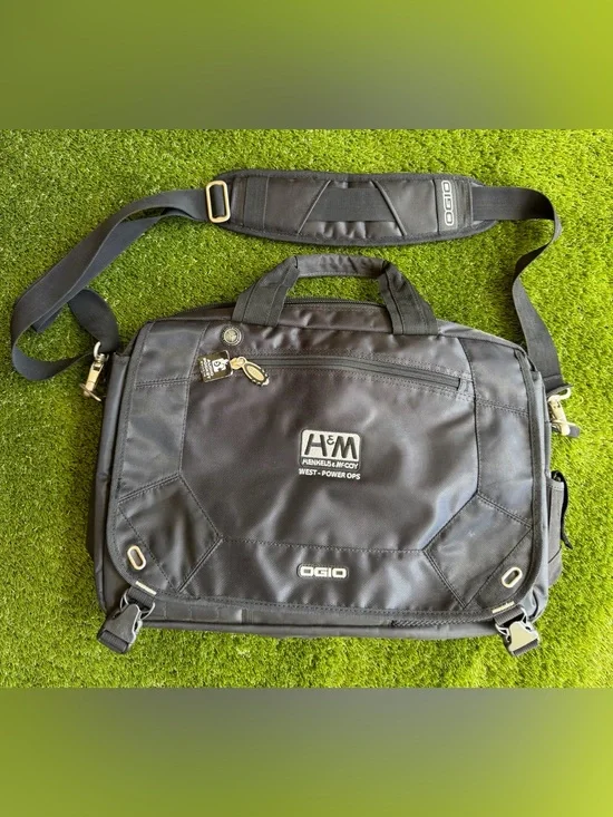 OGIO Black Laptop Messenger Bag Henkels & McCoy NWT Multiple Pockets Briefcase