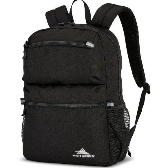 High Sierra Abbreviate Backpack, Laptop Bookbag for Travel One Size‎ Black New
