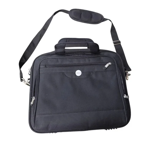 Dell Black Ballistic Nylon Laptop Messenger Bag Briefcase Professional Travel Z2